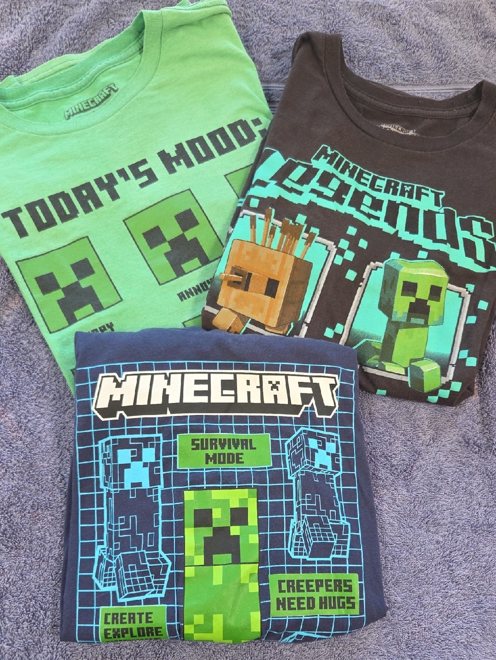 Minecraft Kids' - 3 Shirts Size XL